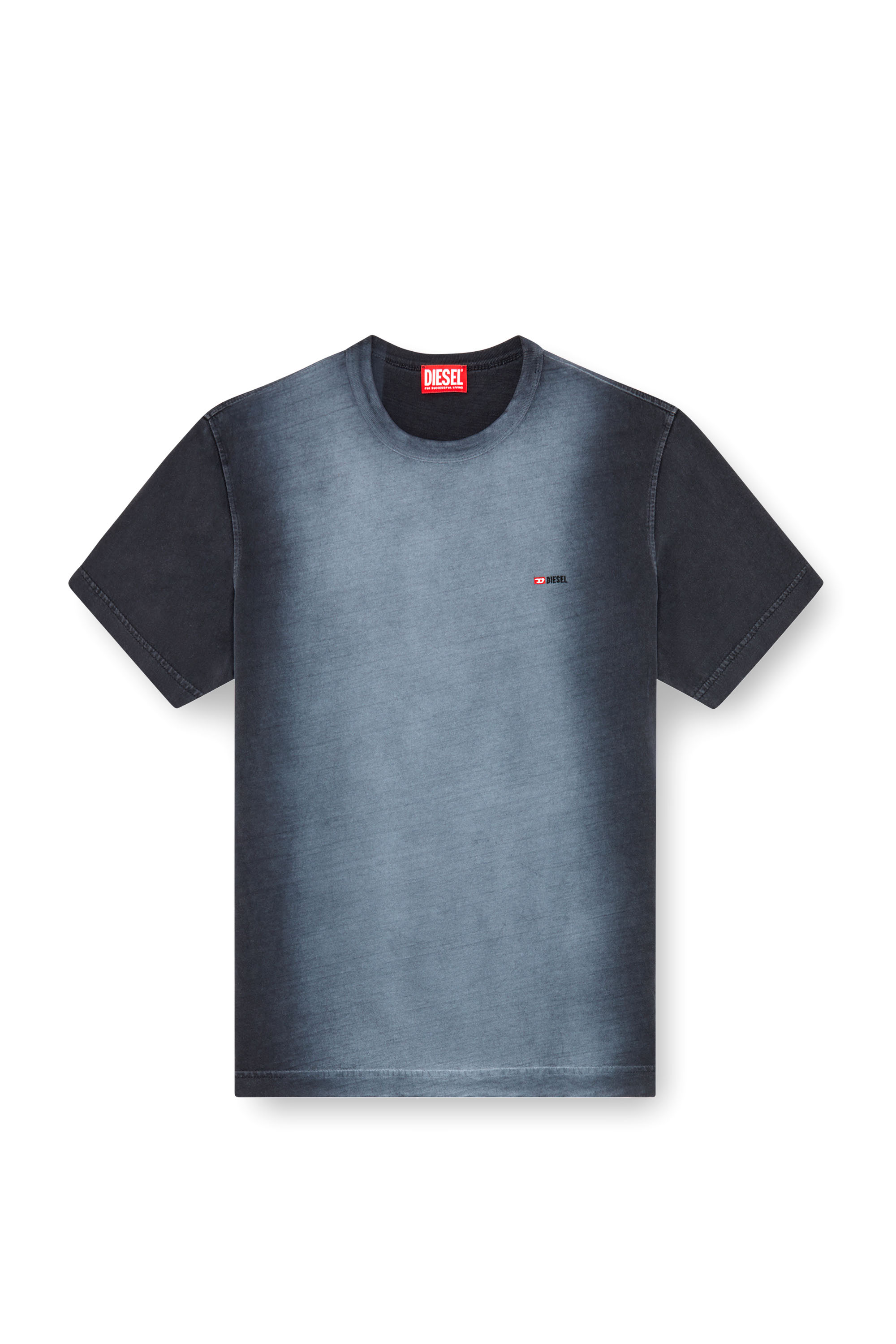 Diesel - T-ADJUST-Q2, Man T-shirt in sprayed cotton jersey in Black - Image 3