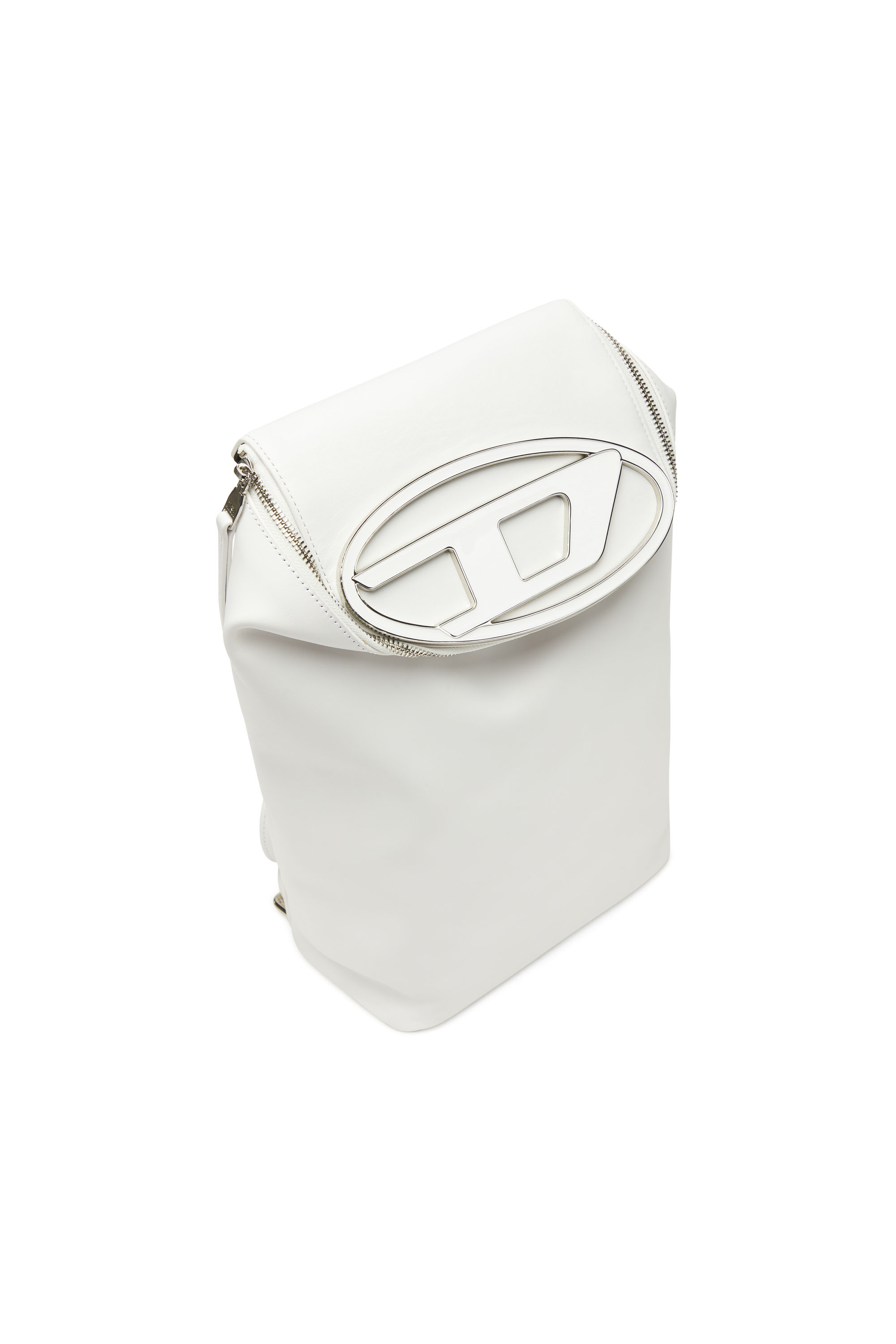 Diesel - 1DR-BACKPACK, Woman's 1DR-Backpack - Leather backpack with logo plaque in White - 3
