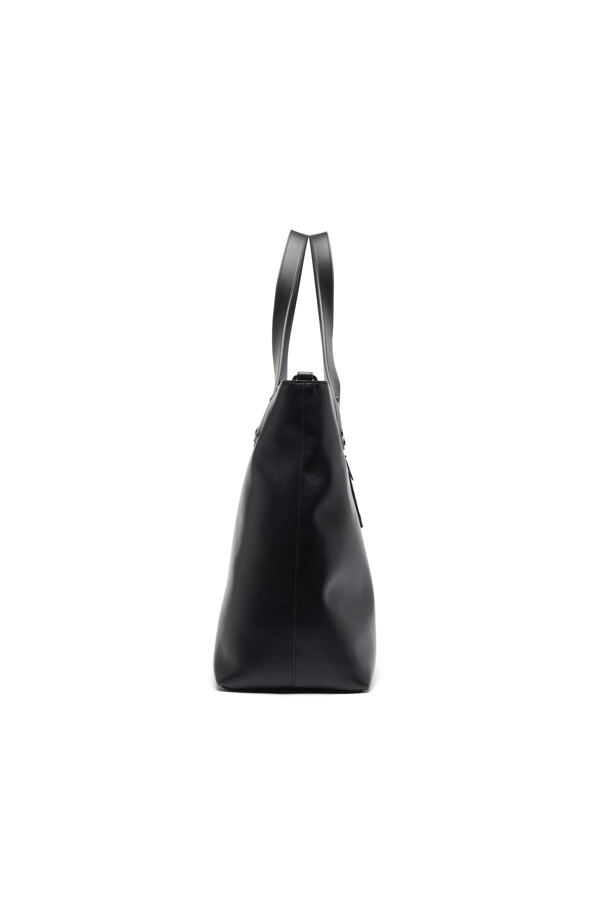 Diesel - RIVET-D TOTE E\W, Man's Rivet-D - Shopping Bag with zip and flap pocket in Black - 4
