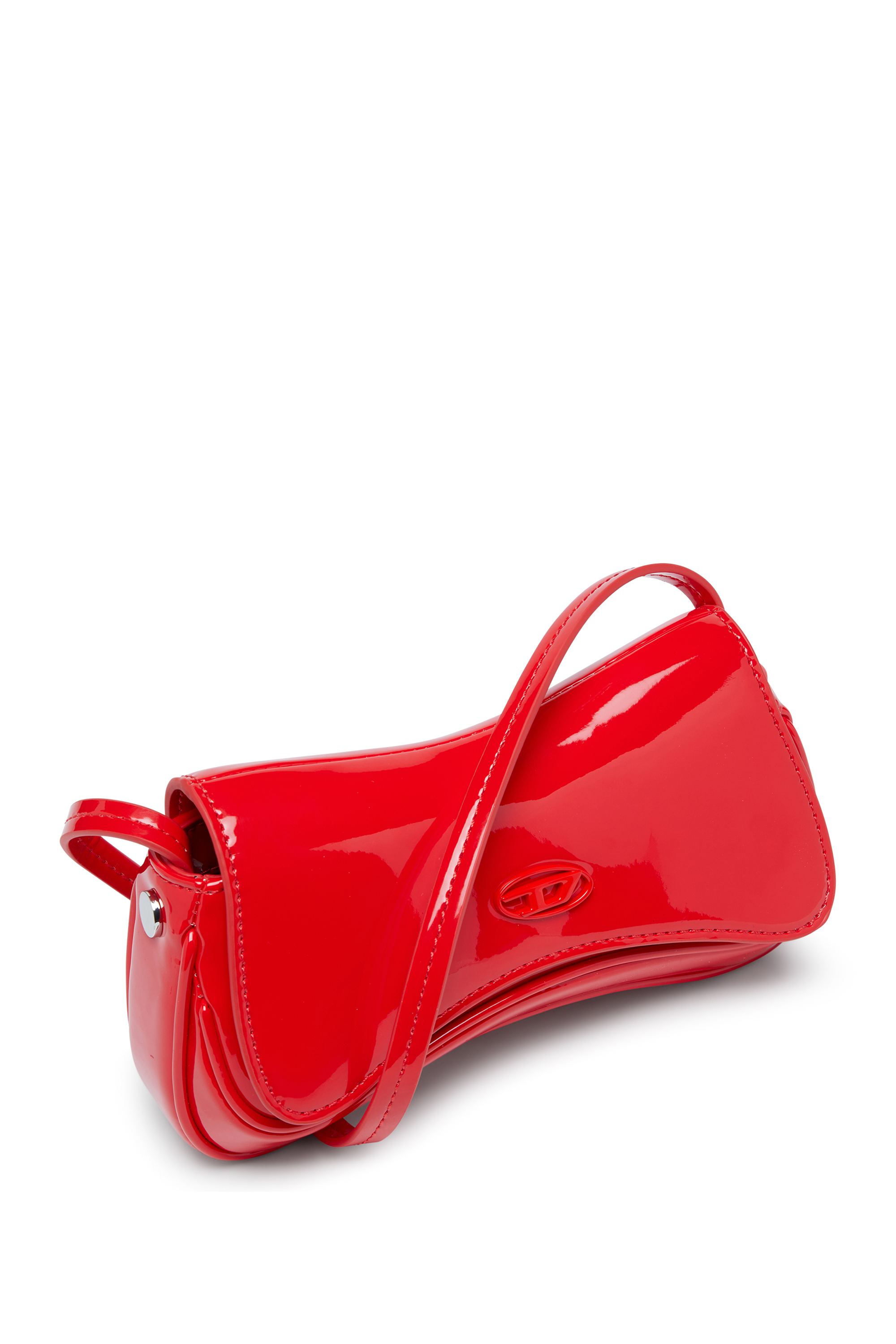 Diesel - PLAY CROSSBODY XS, Woman's Play-Small crossbody bag glossy in Red - 6