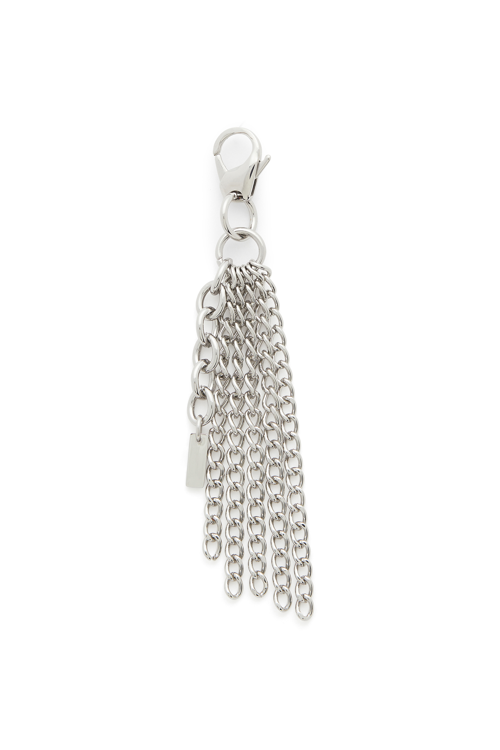 Diesel - CHARM-MULTI CHAIN, Woman's Metal keyring with chain fringes in Silver - 2