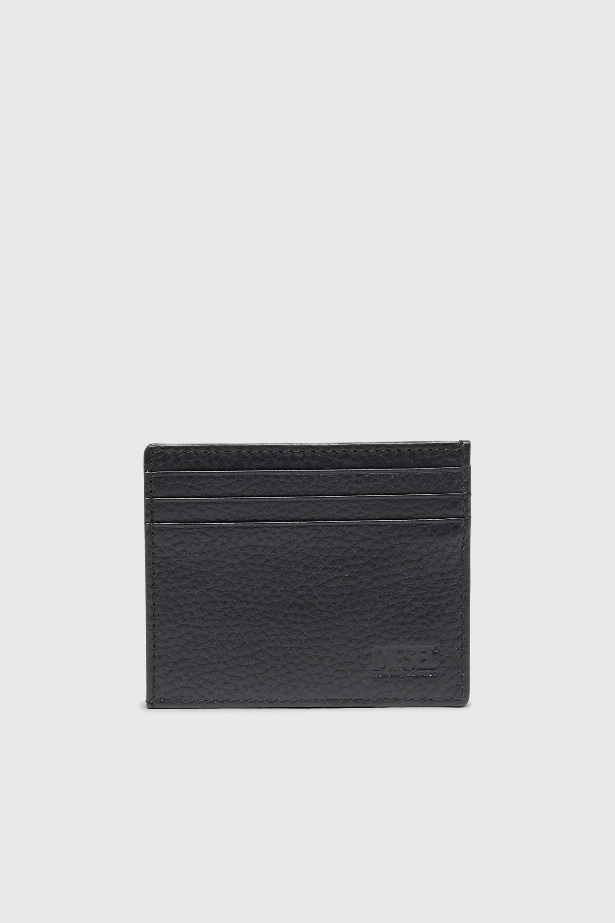 Diesel - CARD CASE, Man's Card case in grained leather in Black - 2