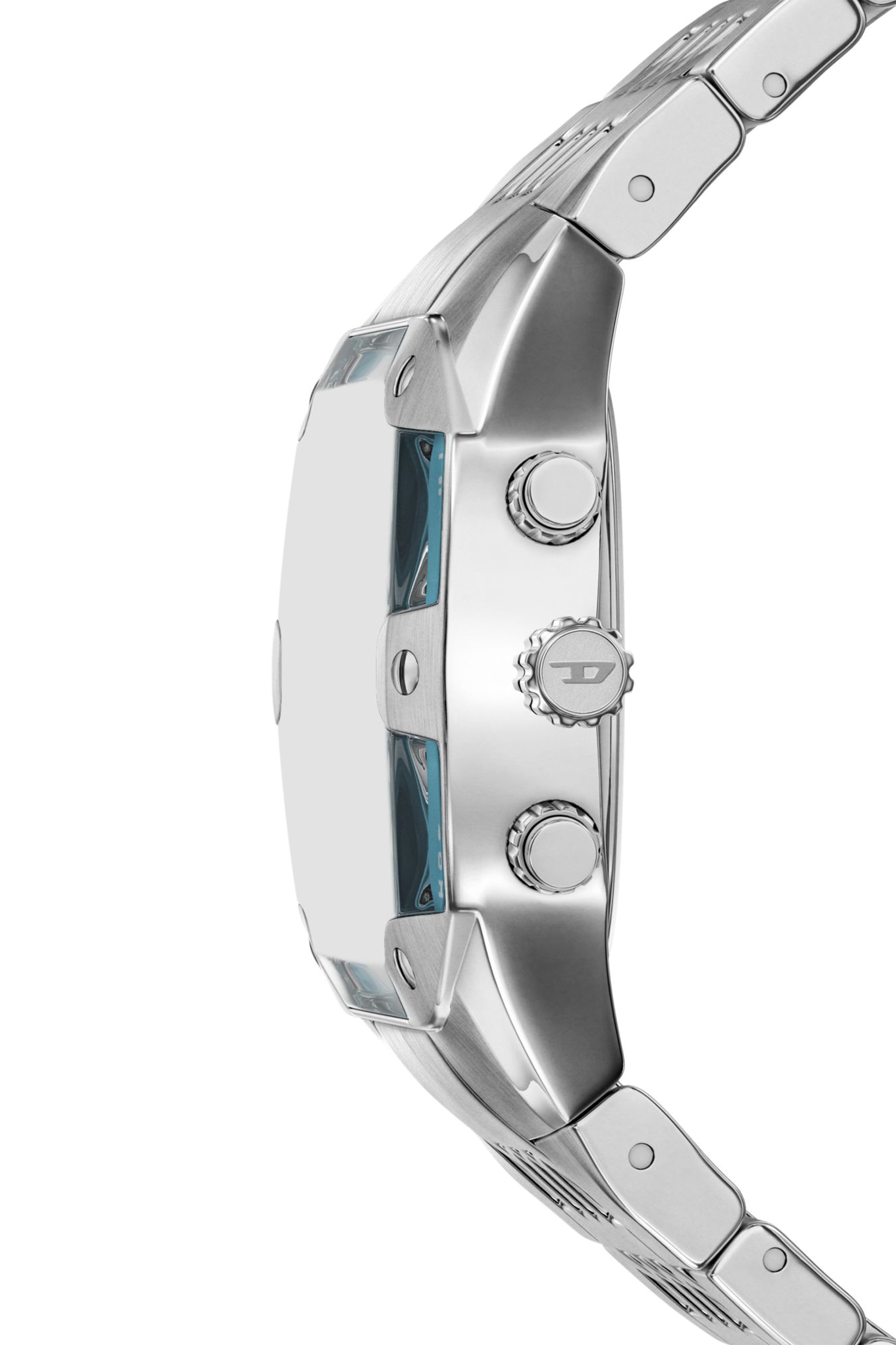 Diesel - DZ4725 WATCH, Man's Spiked cushion stainless steel watch in Silver - 3