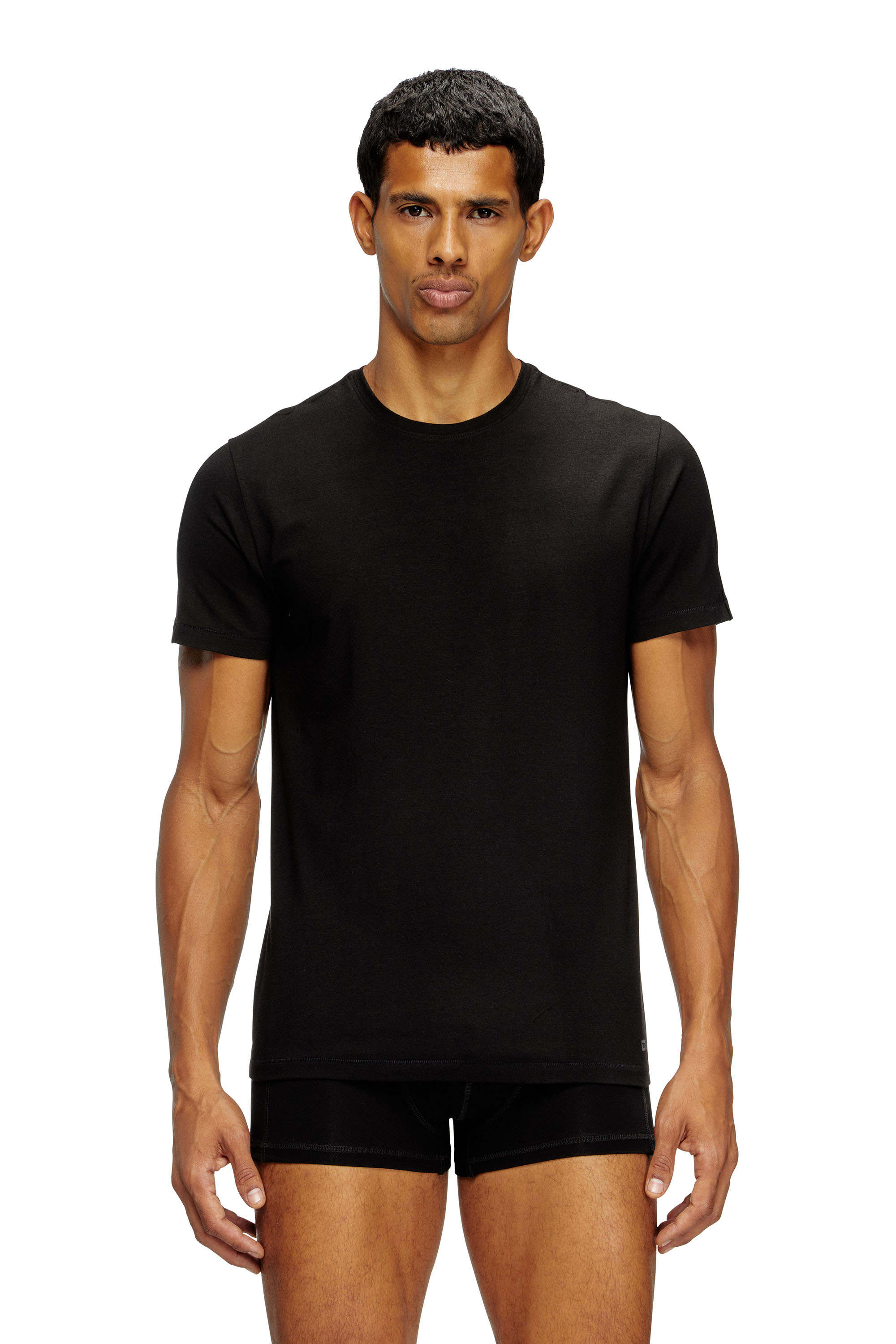 Diesel - RANDAL-D-MONO-2PACK, Man's 2-pack T-shirts in fluid jersey in Black - 3