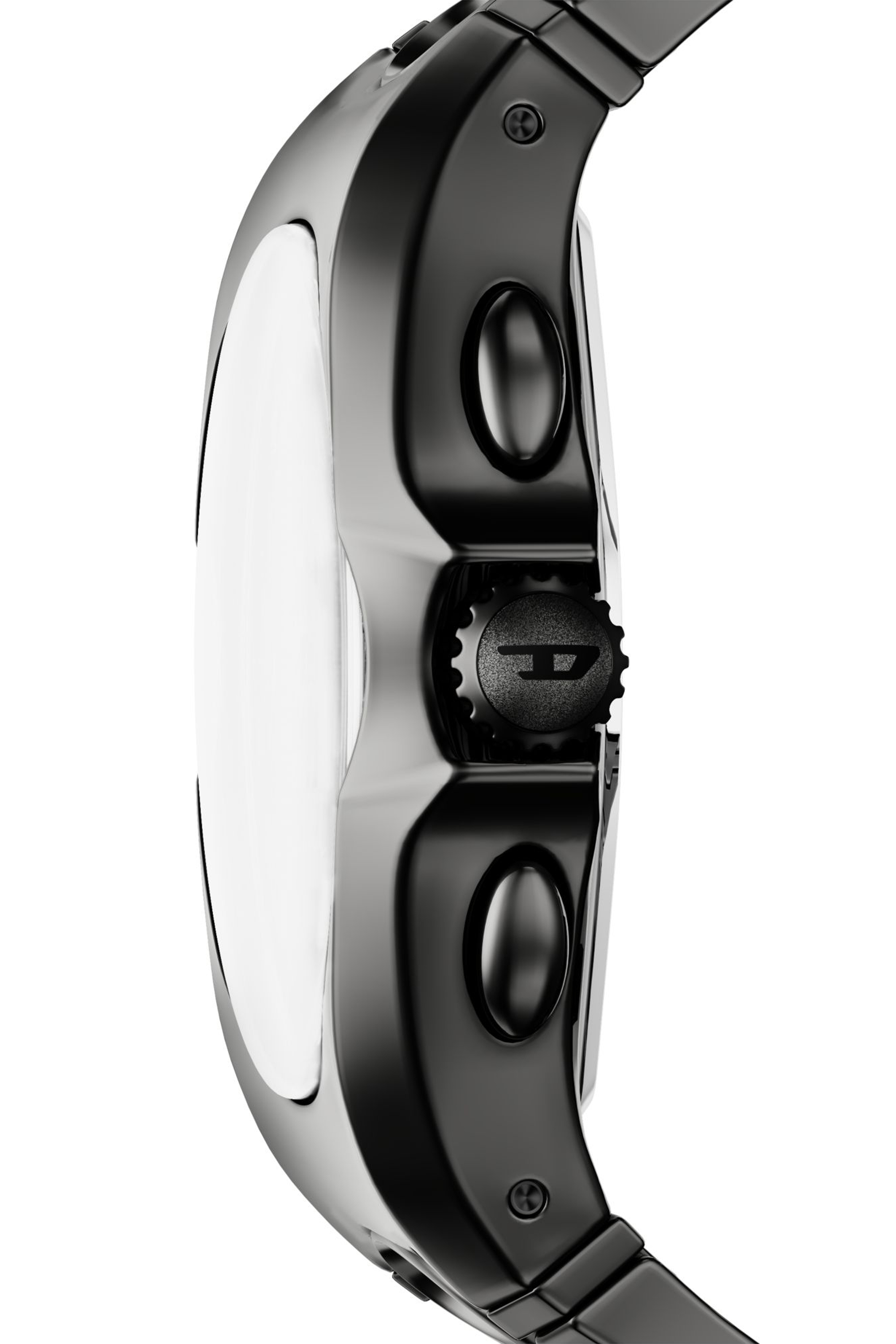 Diesel - DZ4726 WATCH, Man's D-Curve gunmetal stainless steel watch in Black - 3