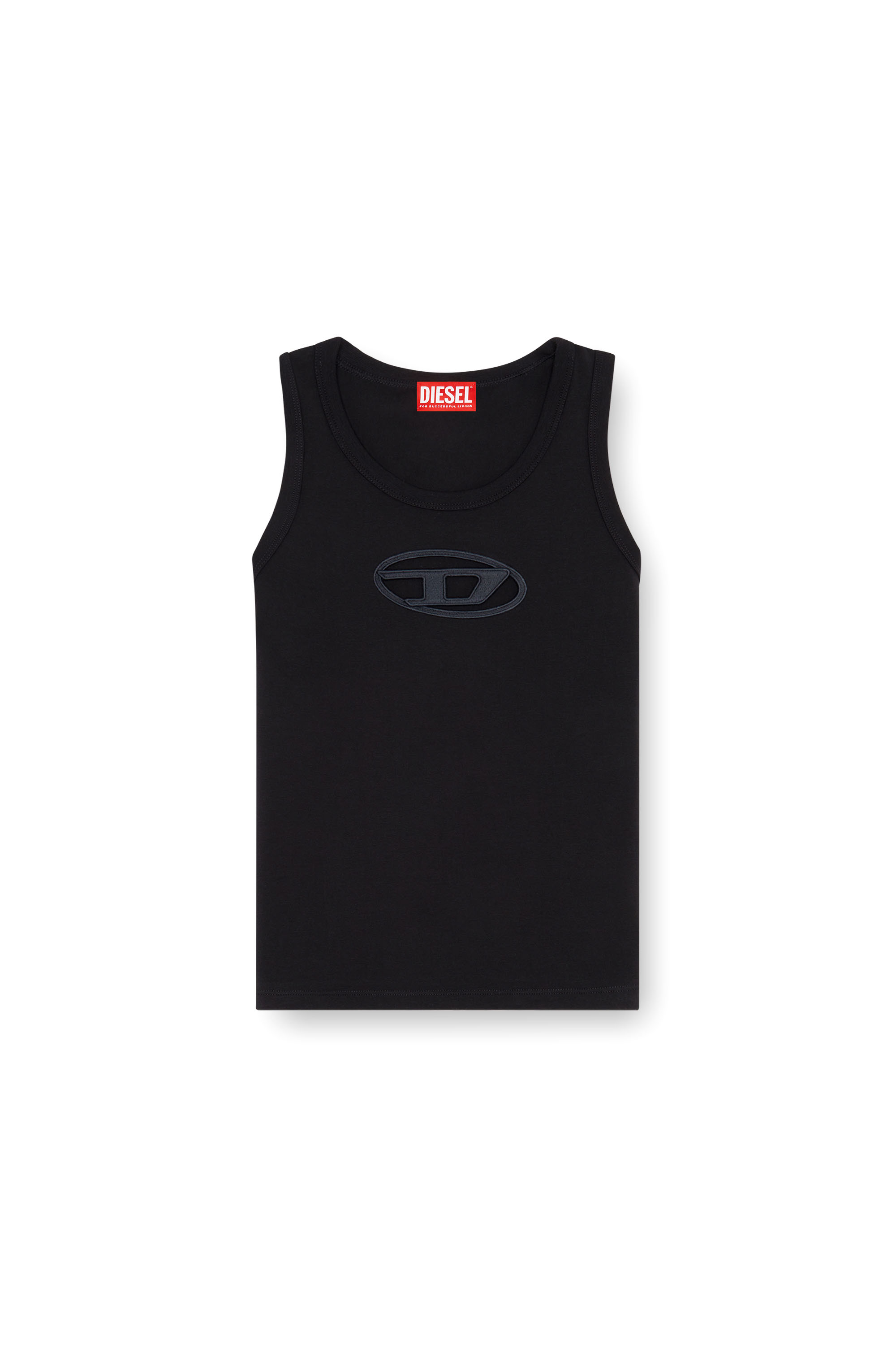 Diesel - T-LYNYS-OD, Woman Tank top with cut-out Oval D logo in Black - Image 4
