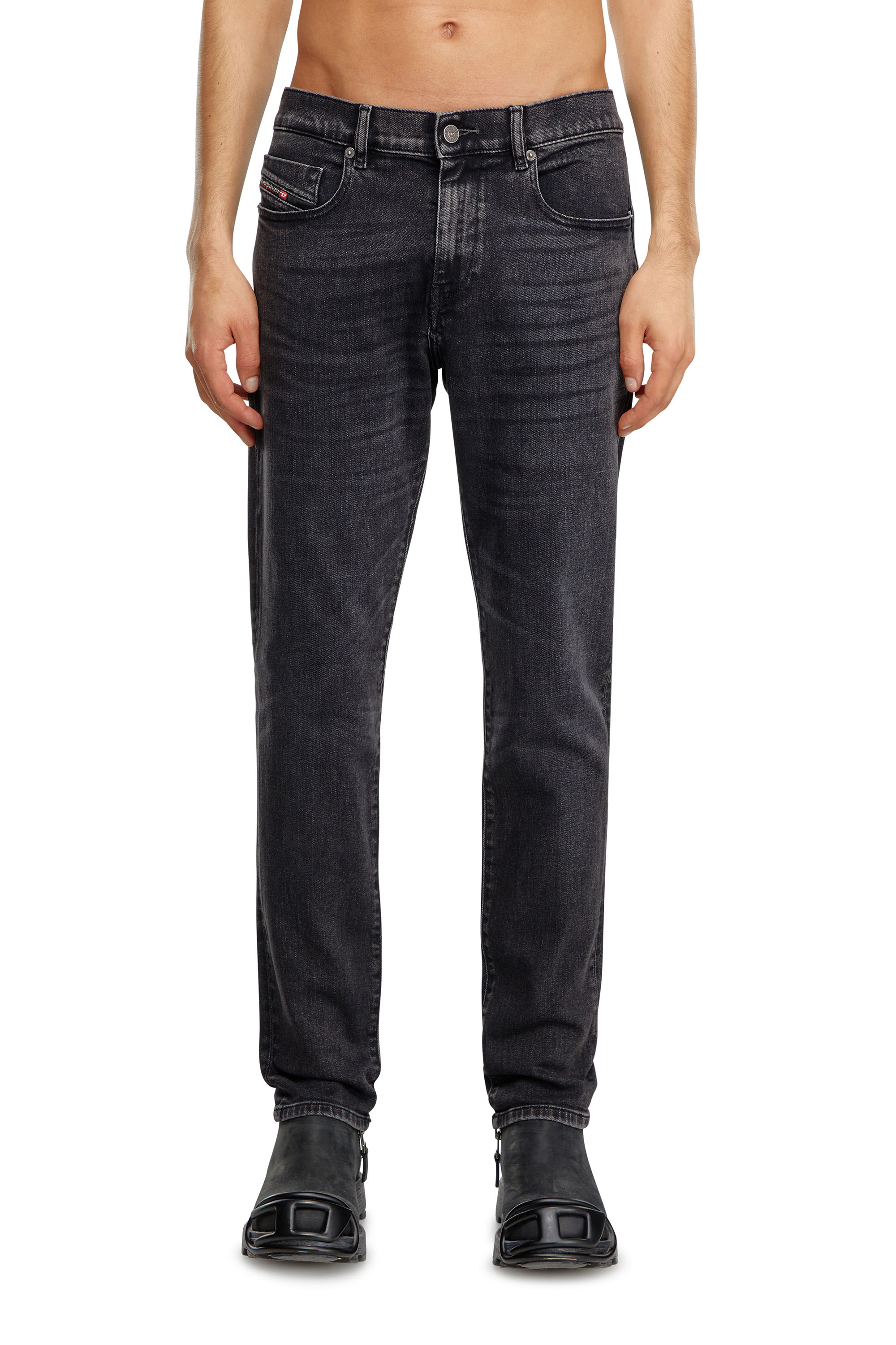 Diesel - Slim Jeans 2019 D-Strukt 09B83, Black/Dark grey - Image 1