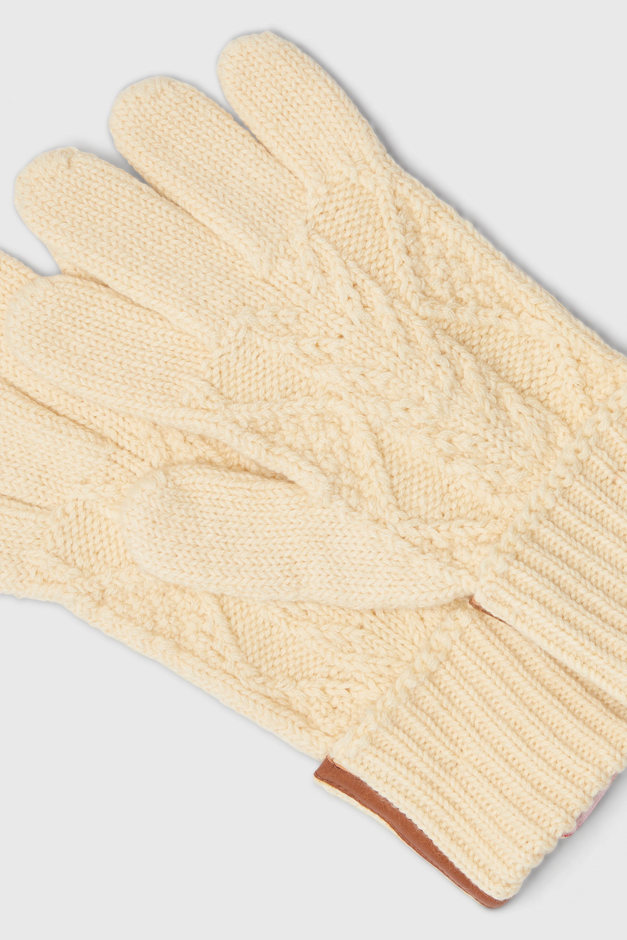 Diesel - K-INOTTO, Unisex's Knitted gloves in wool and cotton in Beige - 2