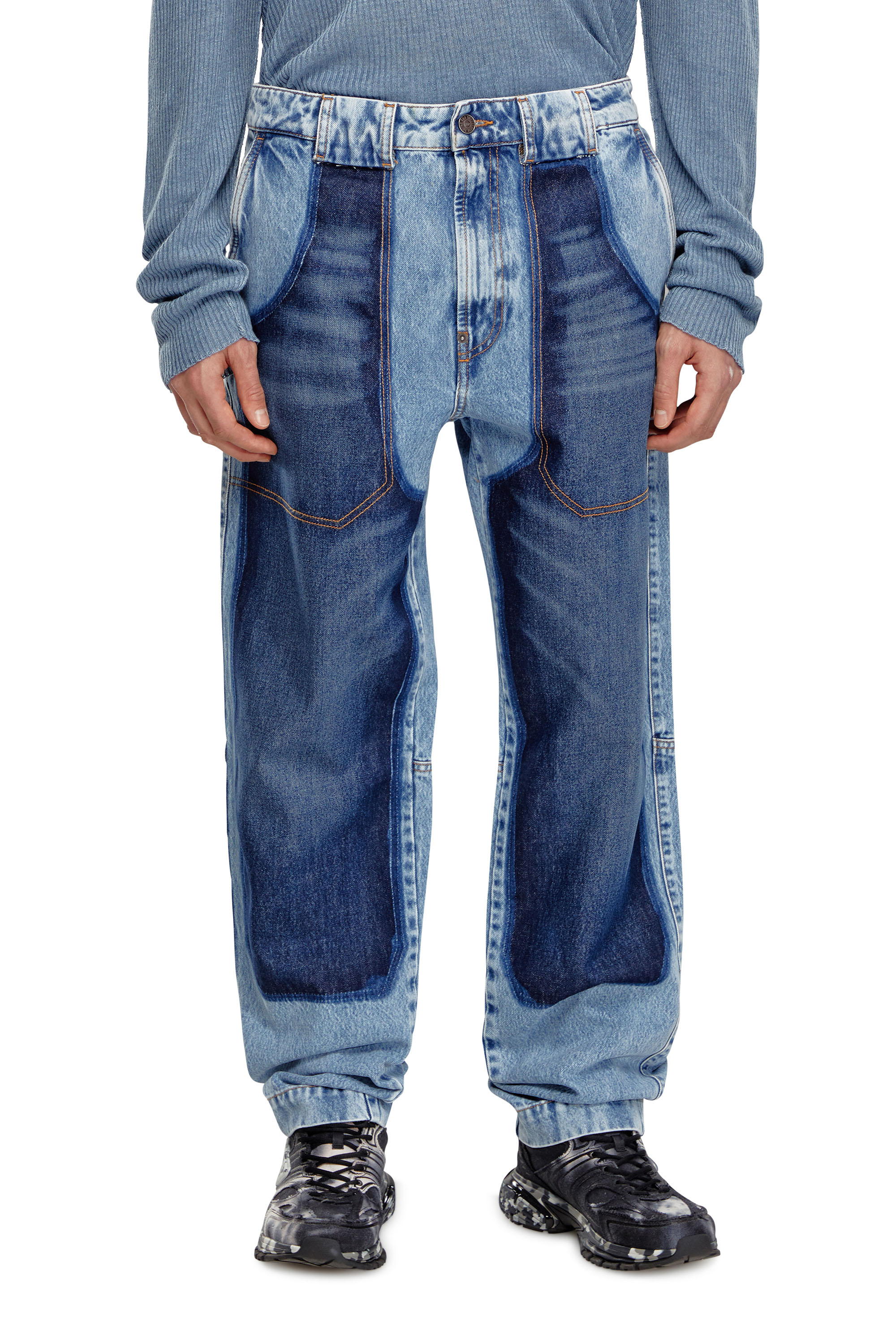 Diesel - Tapered Jeans D-P-5-D 0GHAW, Light Blue - Image 2