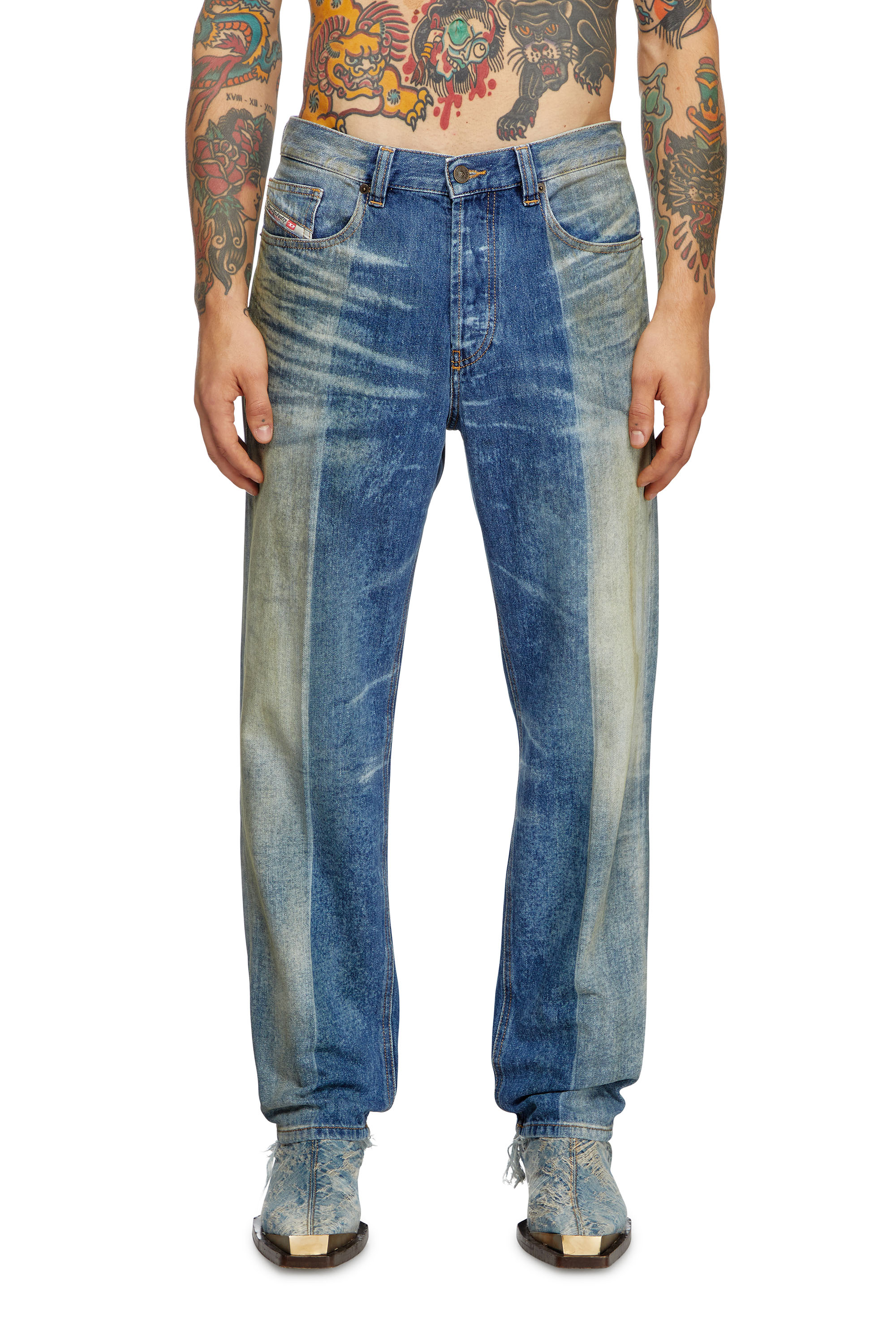 Diesel - Man Straight Jeans 2010 D-Macs 09L04, Medium blue - Image 2