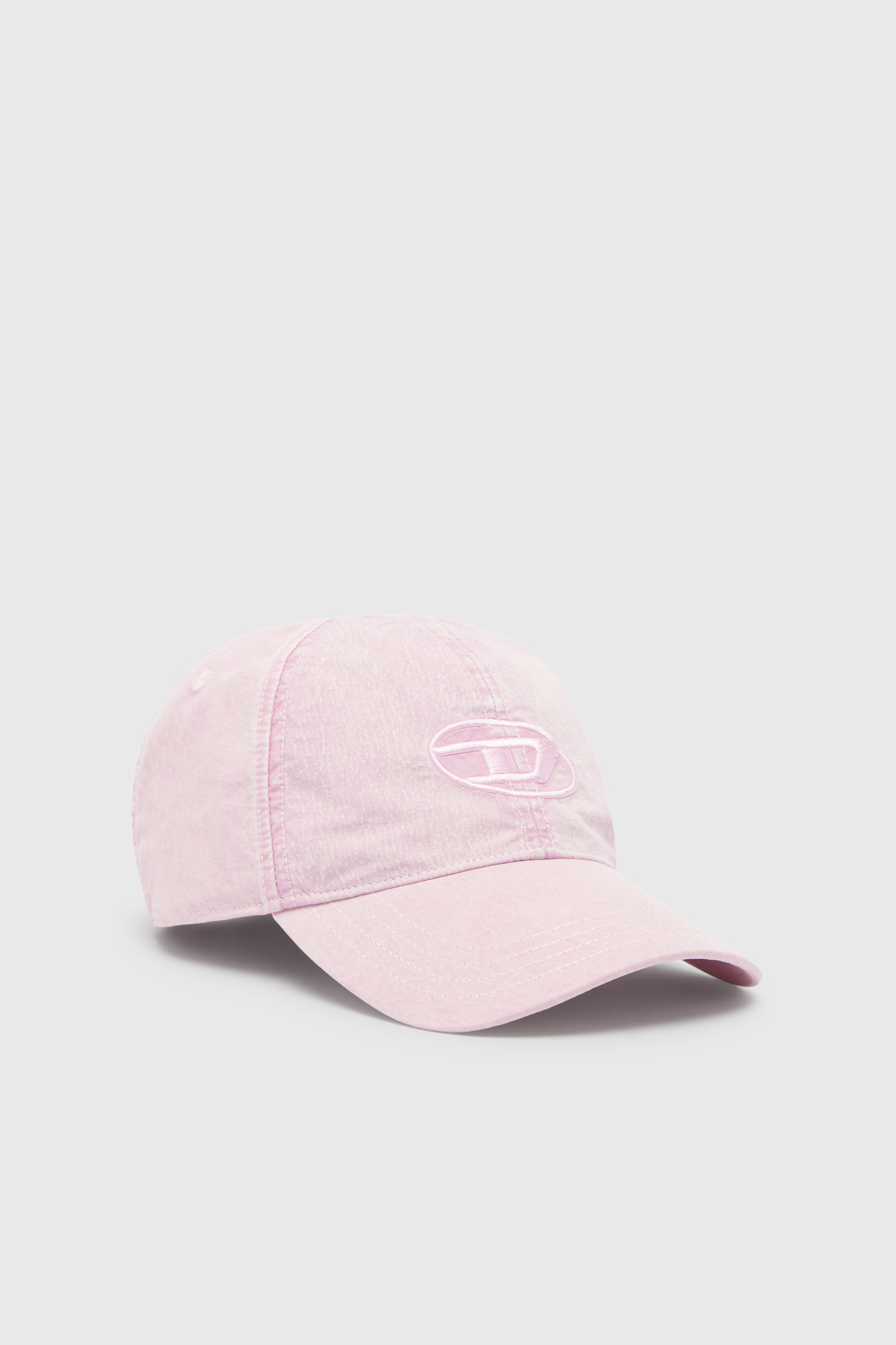 Diesel - C-NYLOFF, Man's Baseball cap with embroidered Oval D in Pink - 1