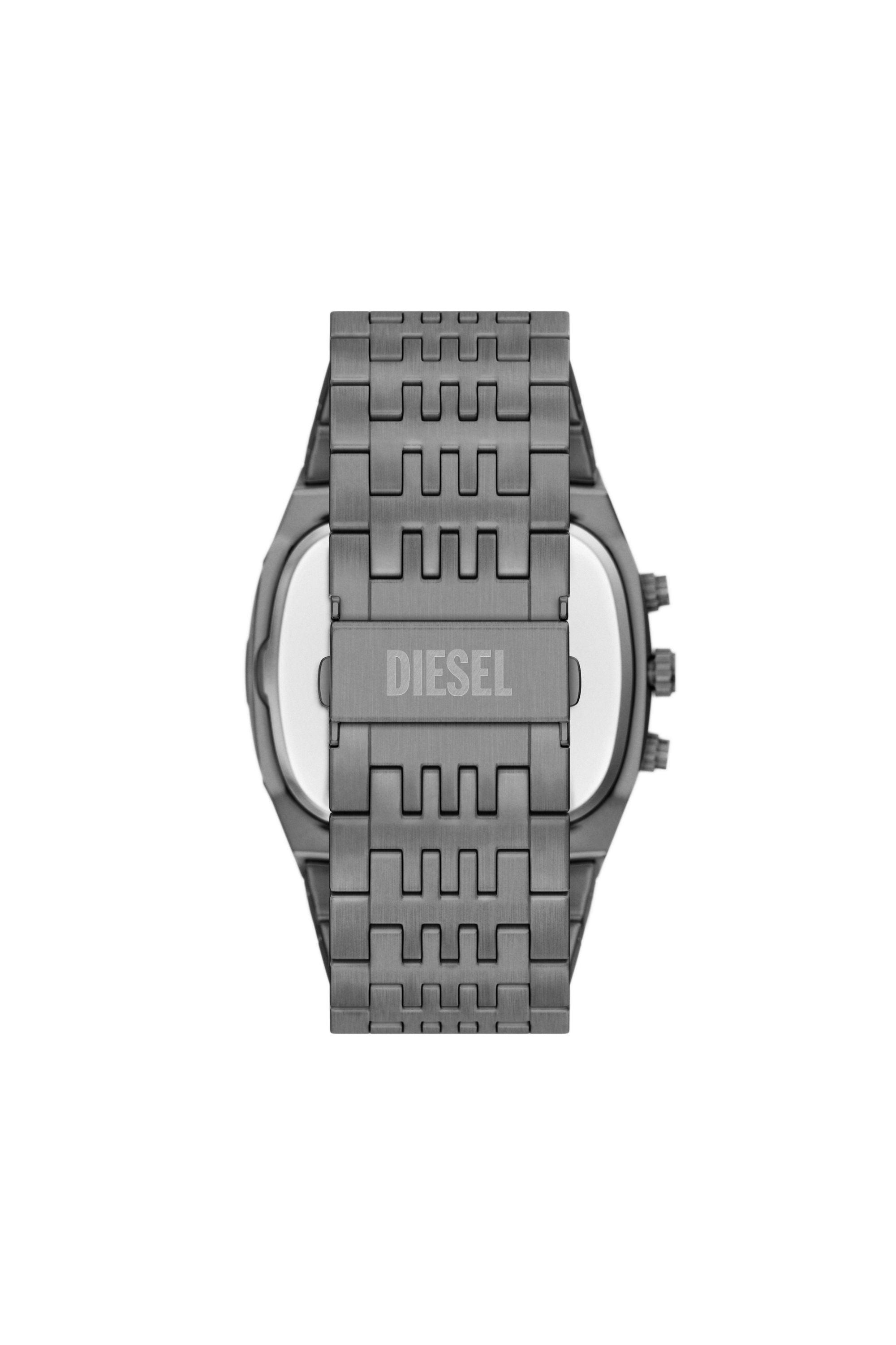 Diesel - DZ4717 WATCH, Man's Spiked Cushion gunmetal stainless steel watch in Dark grey - 2