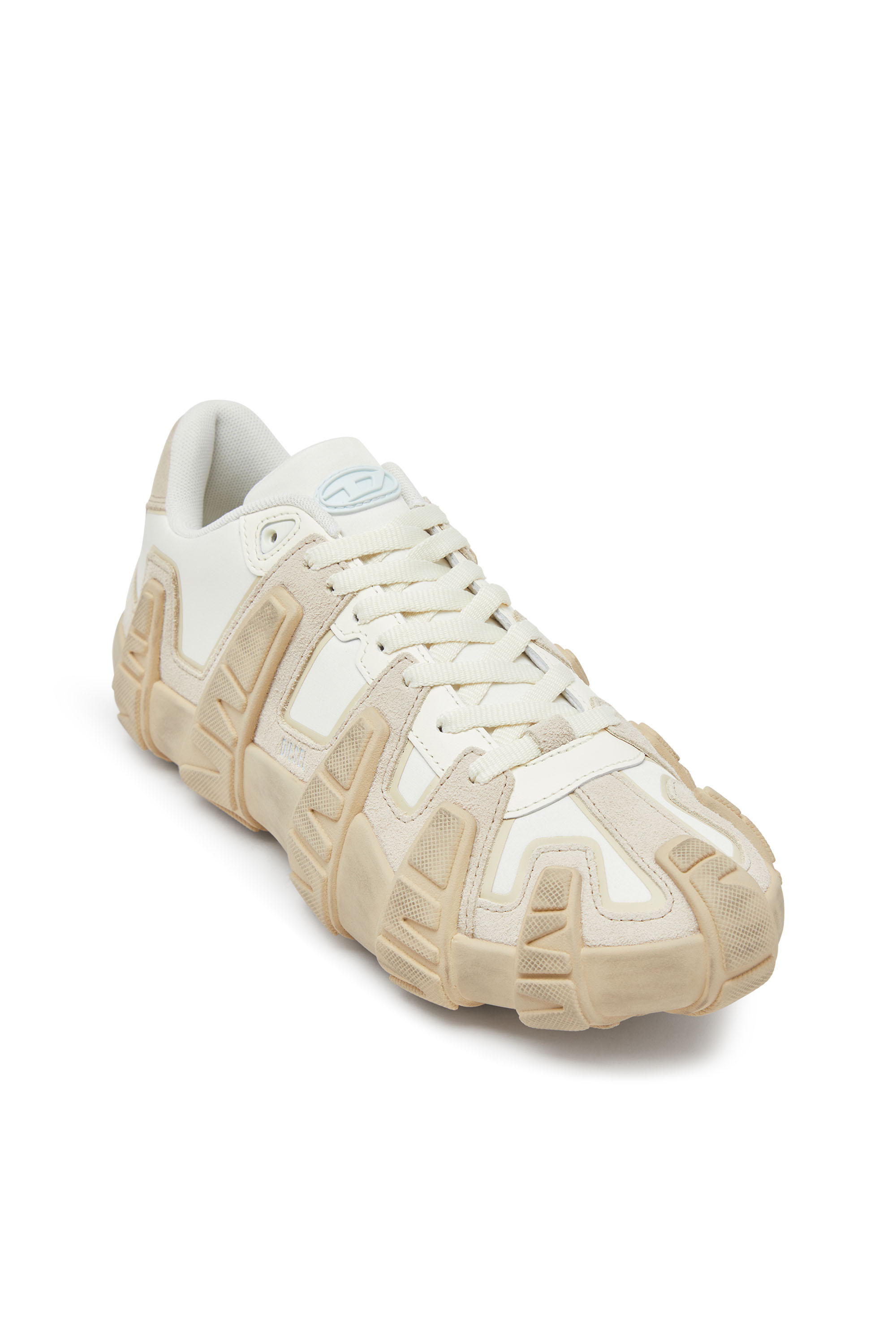 S-D-GRIFFE LOW, White/Beige Diesel - S-D-GRIFFE LOW, Man's S-D-Griffe - Nylon sneakers in White/Beige - 6