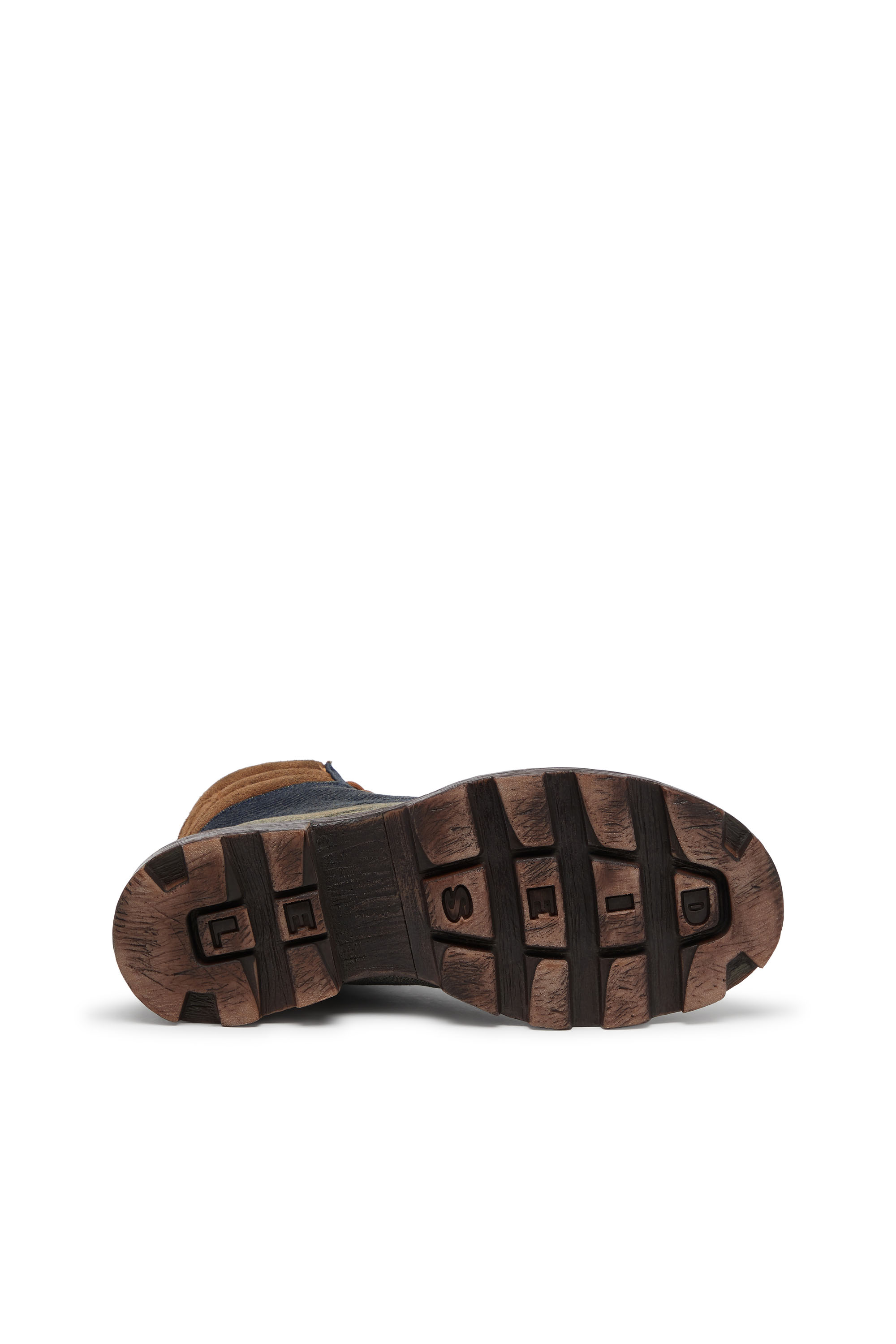 Diesel - D-HAMMER LACE UP, Man's D-Hammer-Combat boots in denim and suede in Dark Blue - 5