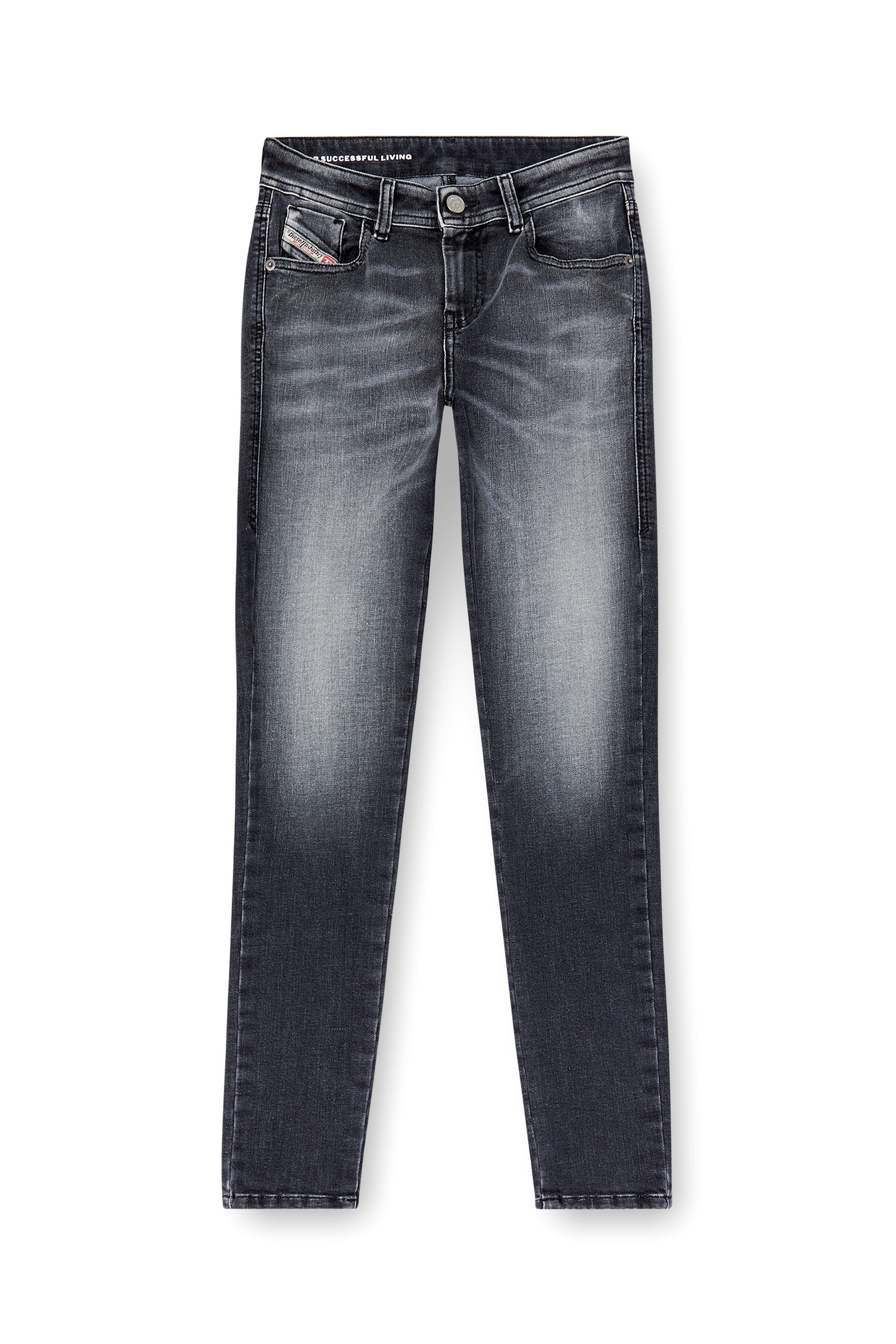 Skinny Jeans 2017 Slandy 09K97, Black/Dark grey Diesel - Woman's Skinny Jeans 2017 Slandy 09K97, Black/Dark grey - 2