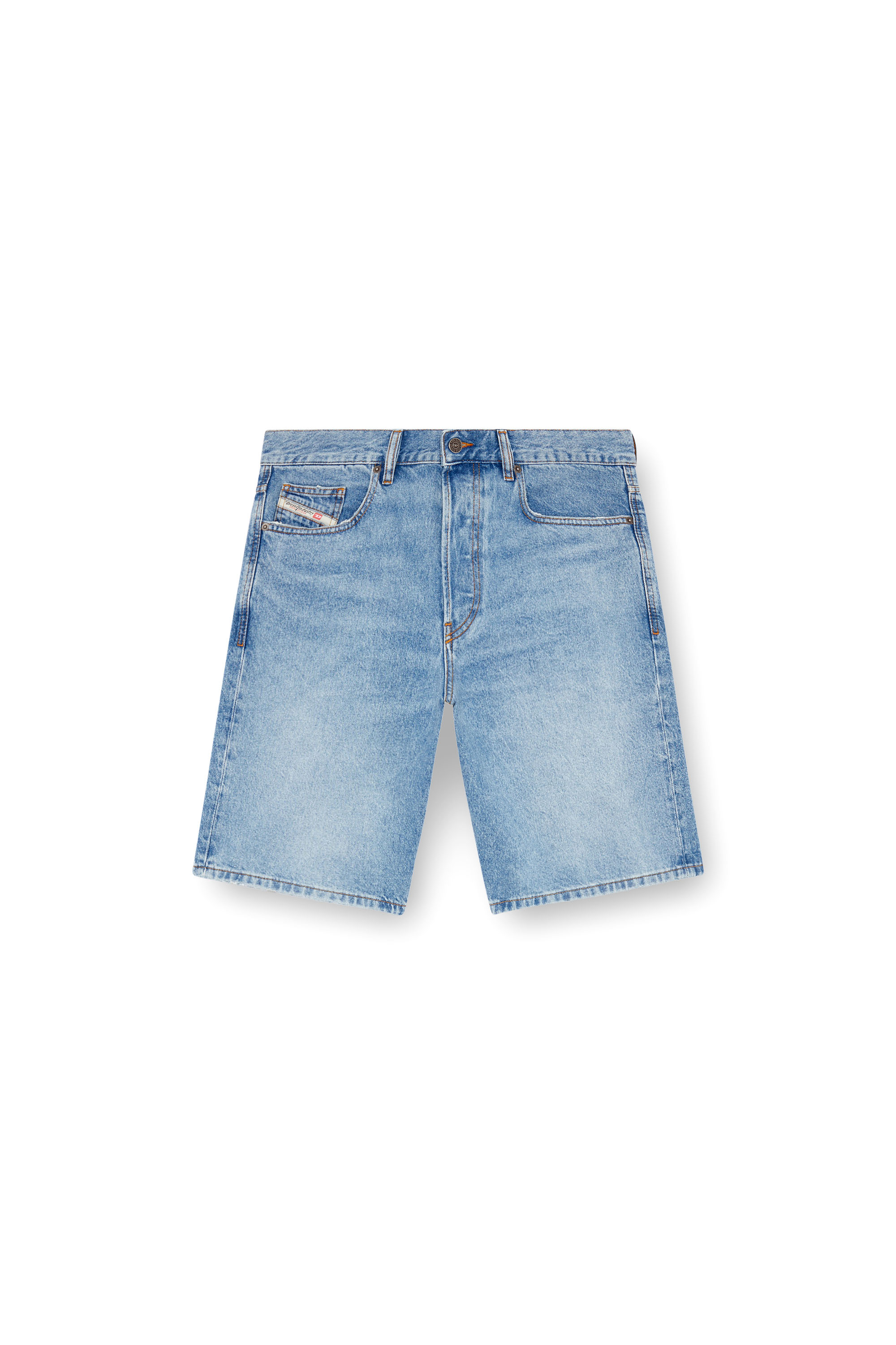 Diesel - REGULAR-SHORT, Man's Denim shorts in Light Blue - 5