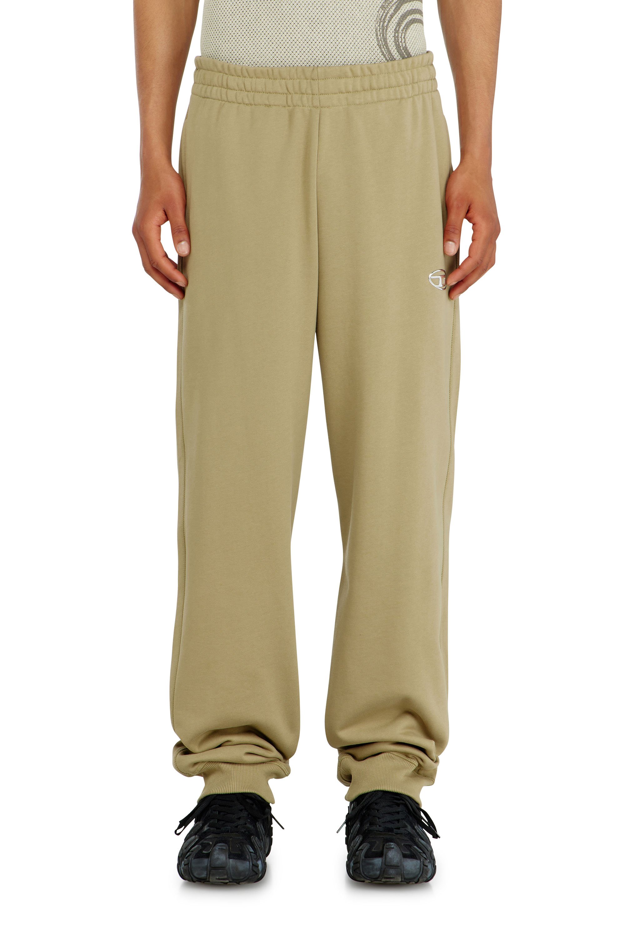 Diesel - P-MARKY-IOD, Man's Cotton pants with metallic Oval D in Beige - 2