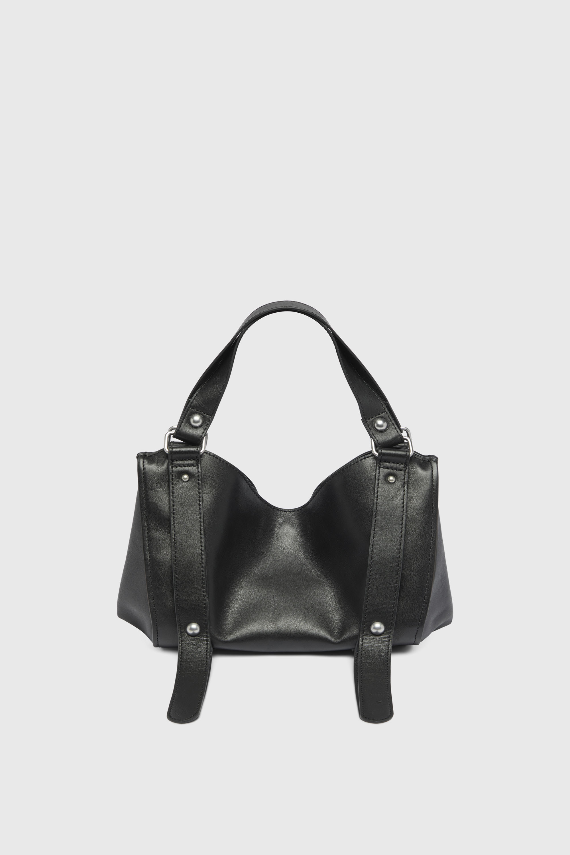 Diesel - D-ONE TOPHANDLE S, Woman's D-One-Small top-handle bag in treated leather in Black - 3