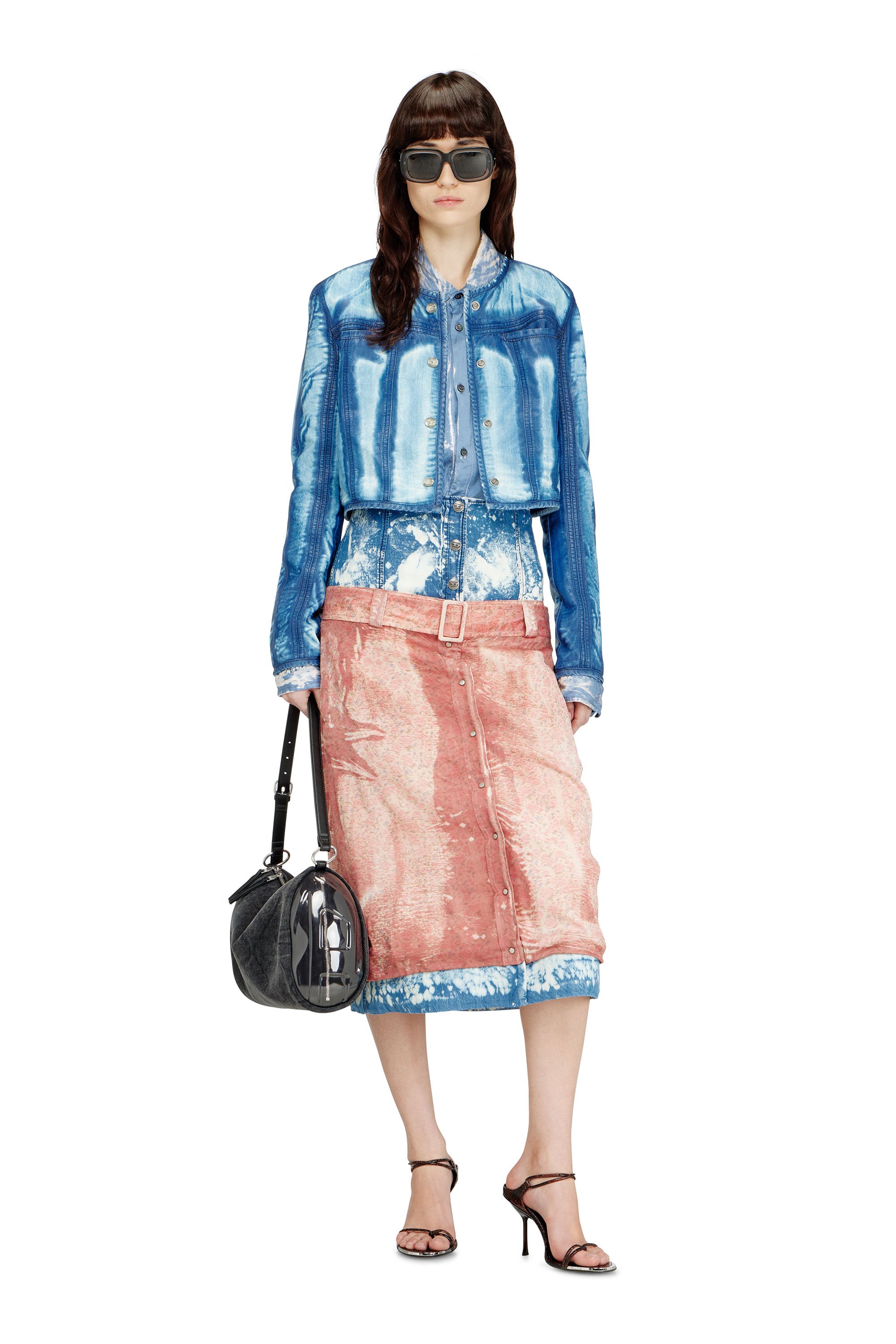 Diesel - DE-SYPHRA-FSI, Woman's Cropped jacket in X-Ray Lyocell denim in Blue - 2