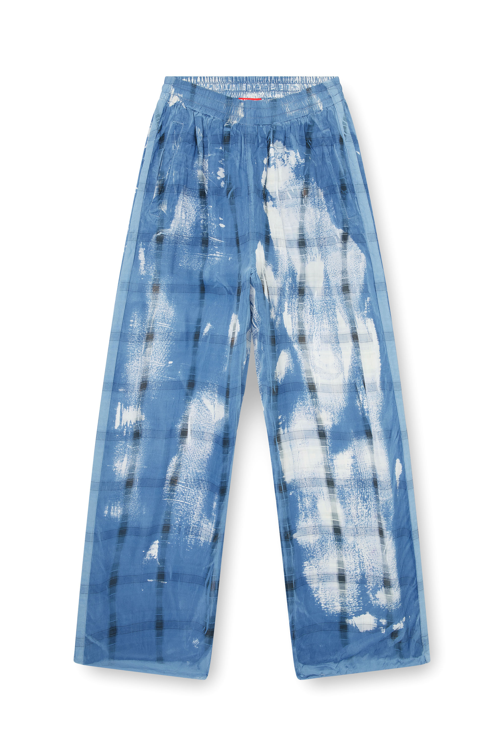 Diesel - P-OLLY, Man's Track pants with check X-ray effect in Blue - 3